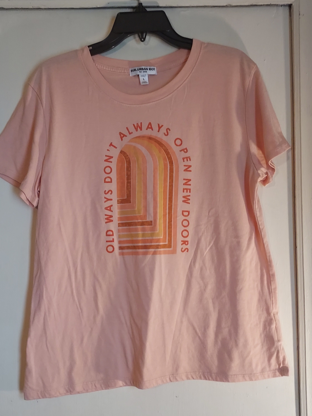 Sub_Urban Riot "Old Ways Don't Open New Doors" Graphic Tee, Pink L